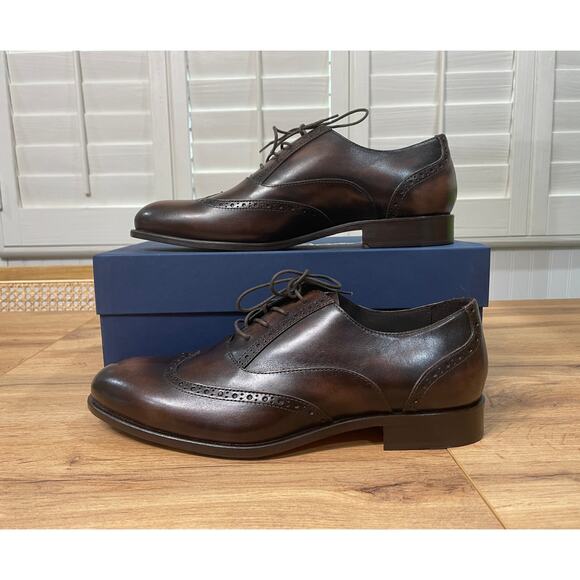 Massimo Matteo Firenze Men's Corazzano Wing Tip Dress Shoes  Size 9 NIB - Picture 3 of 14